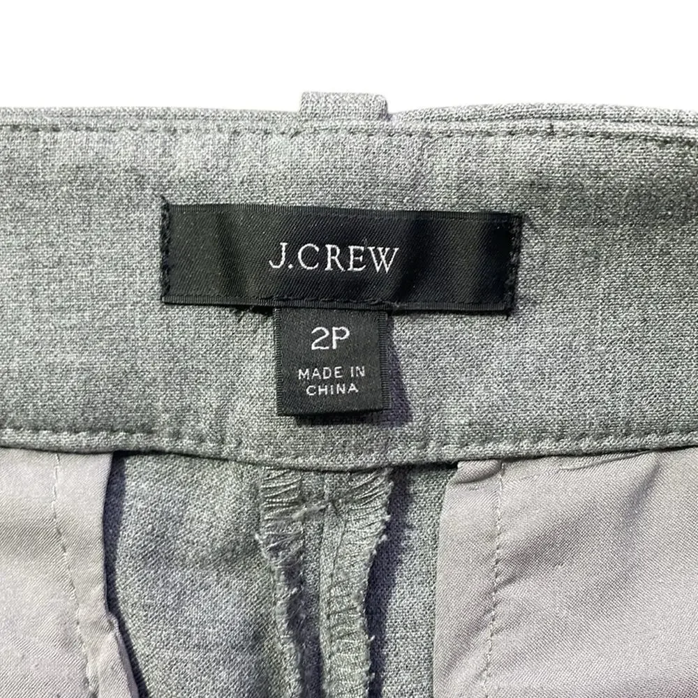 J. CREW Wide Leg Trouser Womens Sz 2 Petite Grey